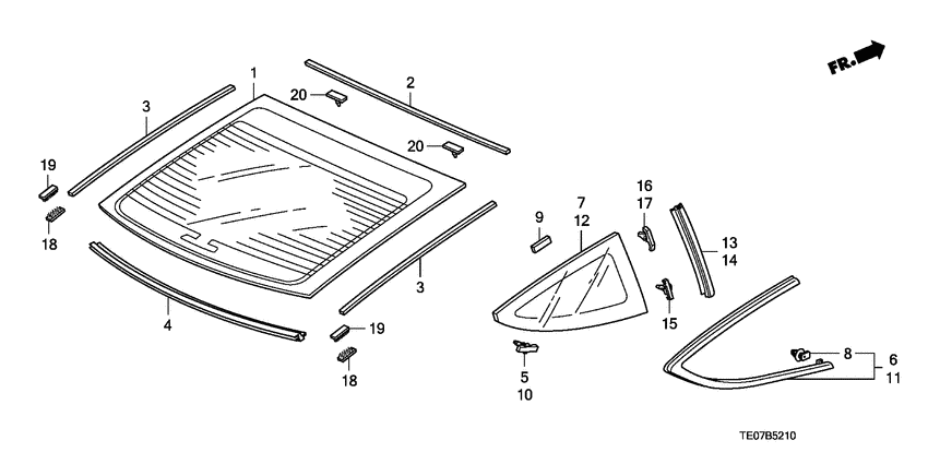 Rear windshield/ quarter glass