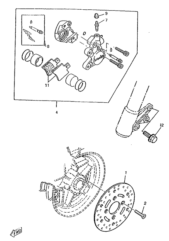 Front brake. caliper