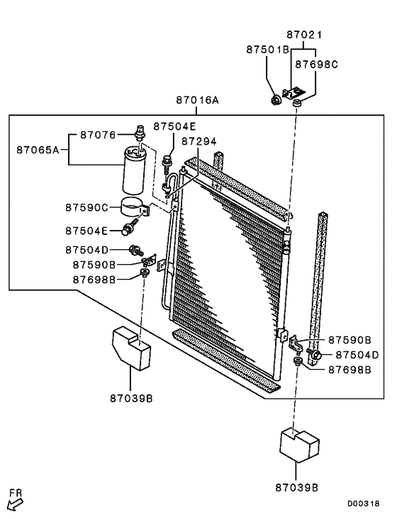 A/c condenser, piping
