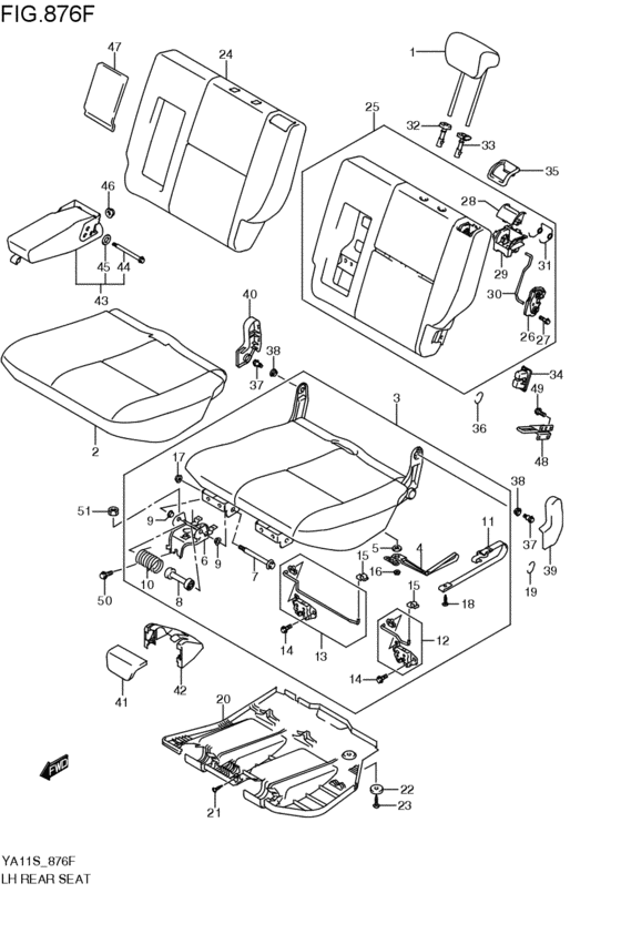 rear left field seat