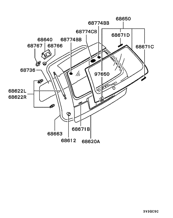 Tailgate panel & glass