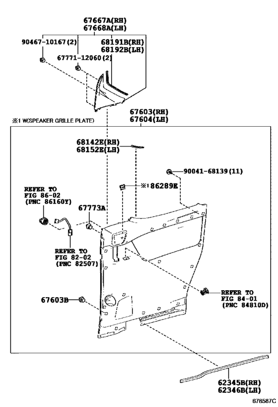 Rear Door Panel & Glass
