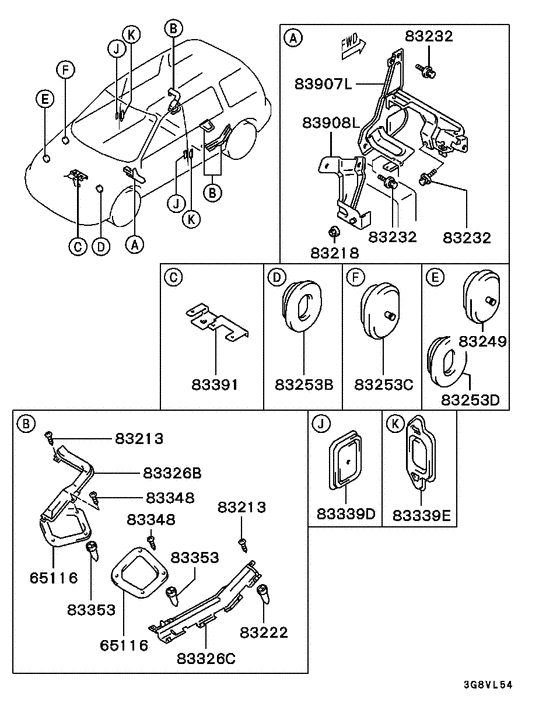 Wiring & attaching parts