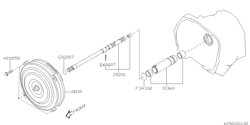 At, torque converter & converter case