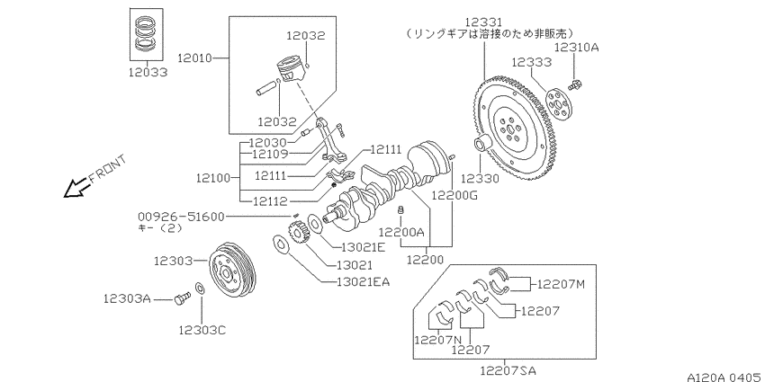 Piston,crankshaft & flywheel
