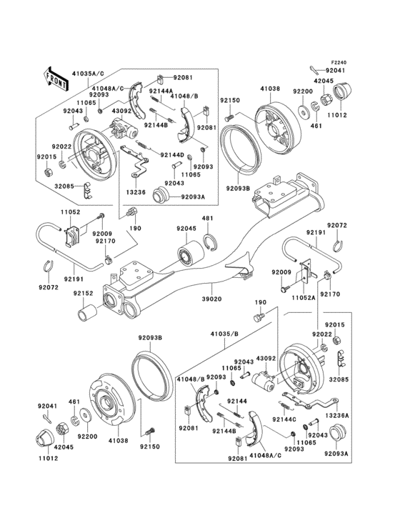 Rear hubs/brakes(1/2)