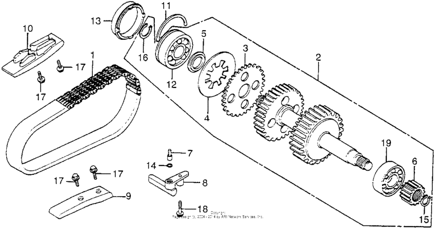 Primary chain + primary shaft