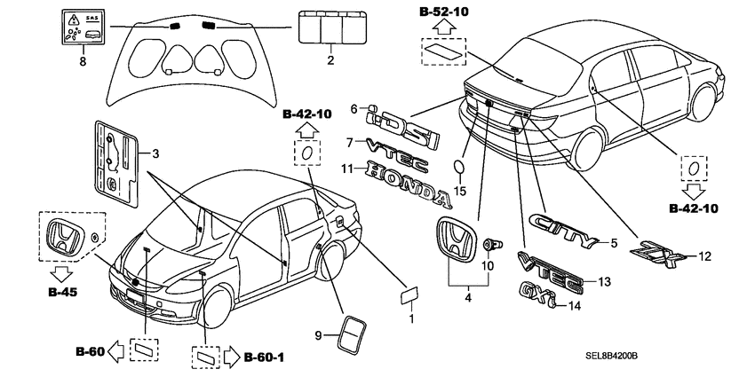 Emblems/caution labels