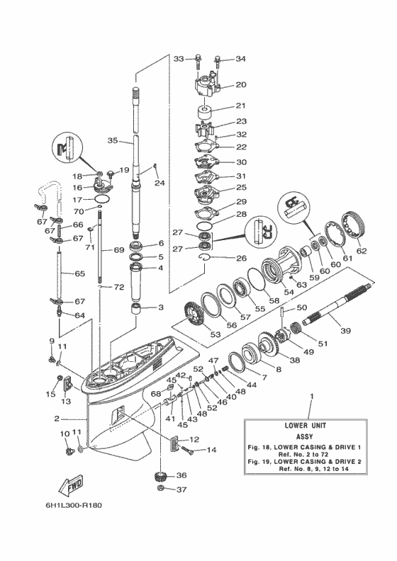 Lower casing & drive 1