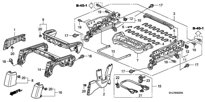 Front seat components