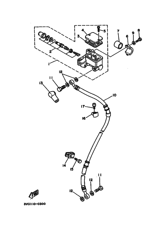 Front master cylinder