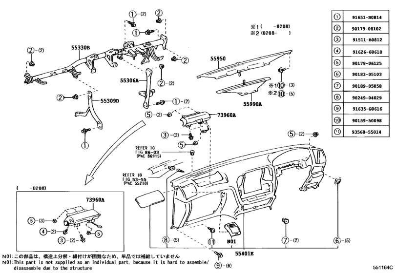 Instrument Panel & Glove Compartment