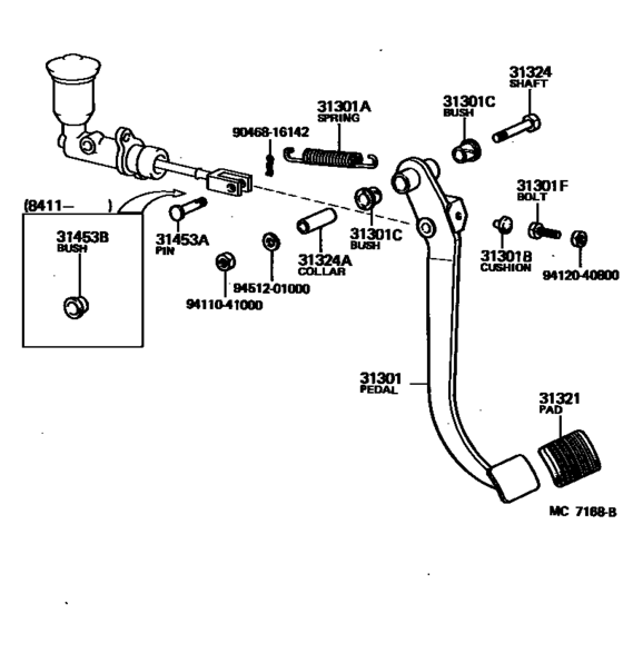 Clutch Pedal & Flexible Hose