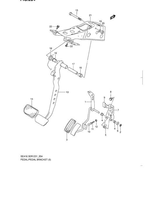 Pedal and pedal bracket