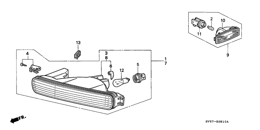 Front combination light