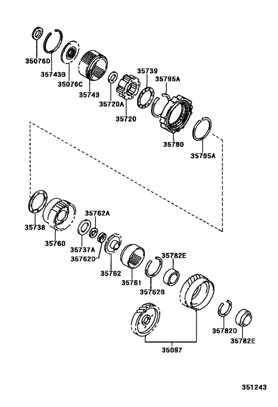 Planetary Gear, Reverse Piston & Counter Gear(Atm)