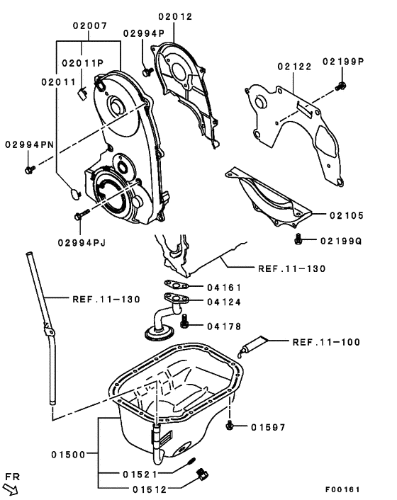 Cover,rear plate & oil pan