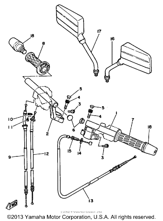 Handlebar cable