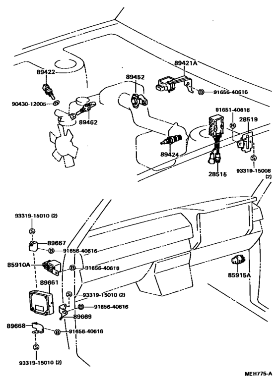 Electronic Fuel Injection System for 1986 1989 Toyota HILUX/4RUNNER