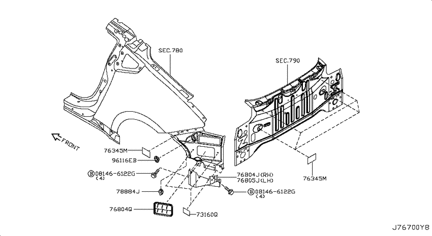 Body side fitting