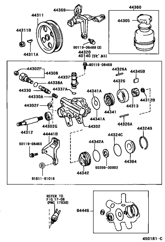 Vane Pump & Reservoir (Power Steering)