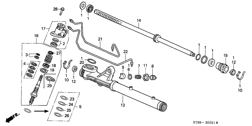 P.s. gear box components