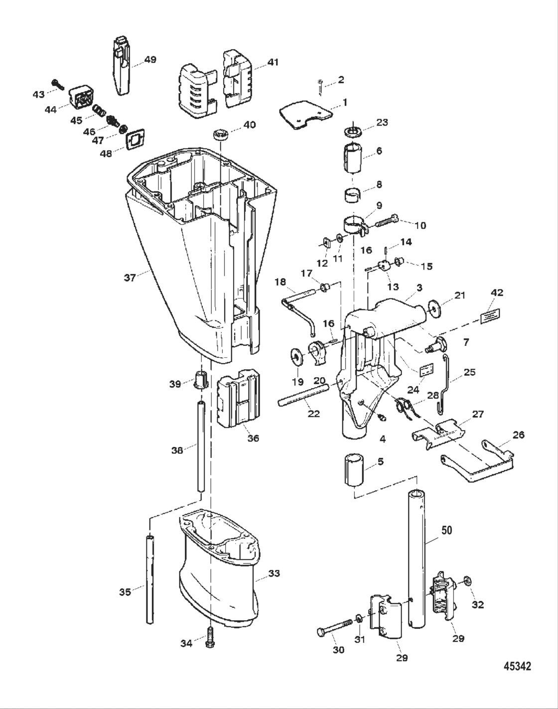 Swivel Bracket And Driveshaft Housing