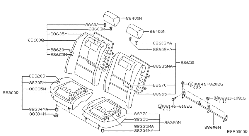 Rear seat