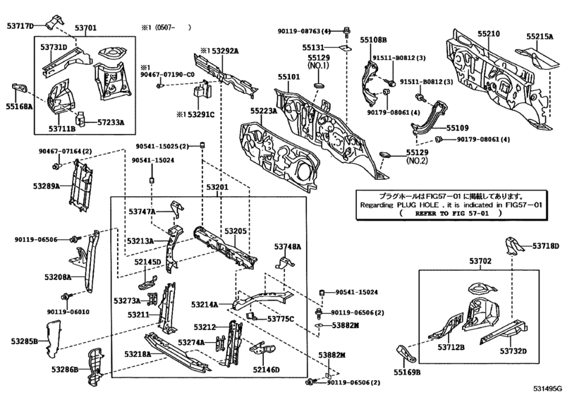 Front Fender Apron & Dash Panel
