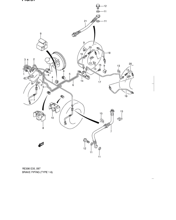 Brake piping