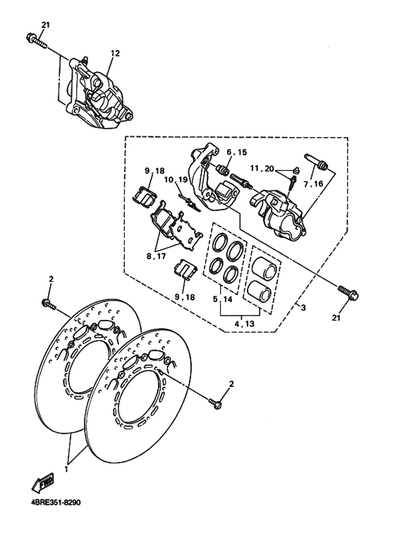 Front brake caliper