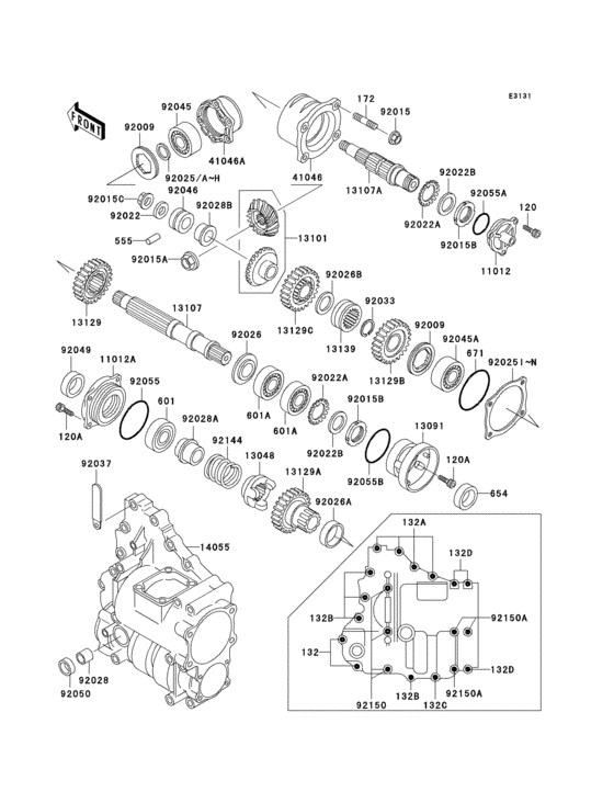 Front bevel gear(1/2)