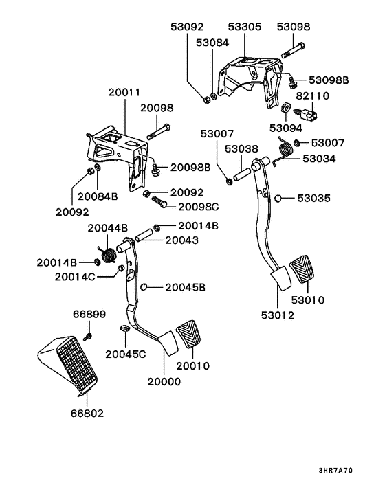 Brake & clutch pedal