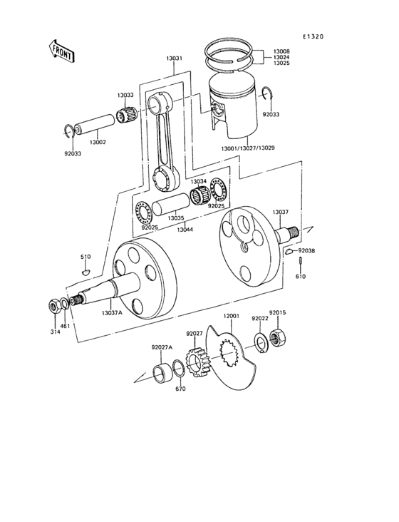 Crankshaft/piston(s)