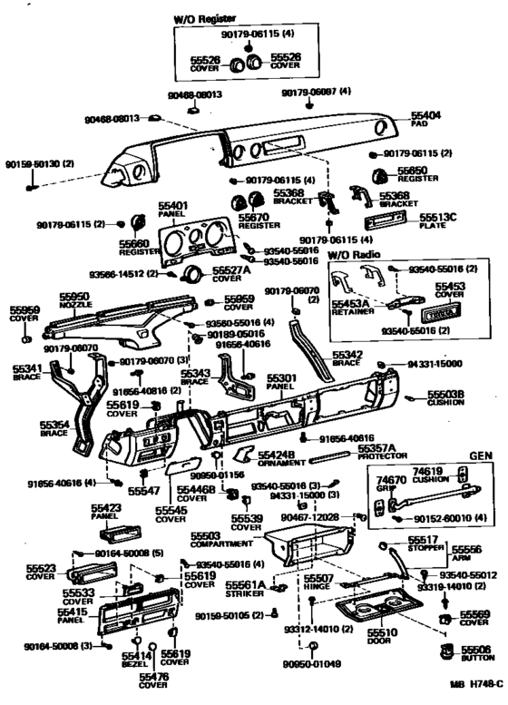 Instrument Panel & Glove Compartment