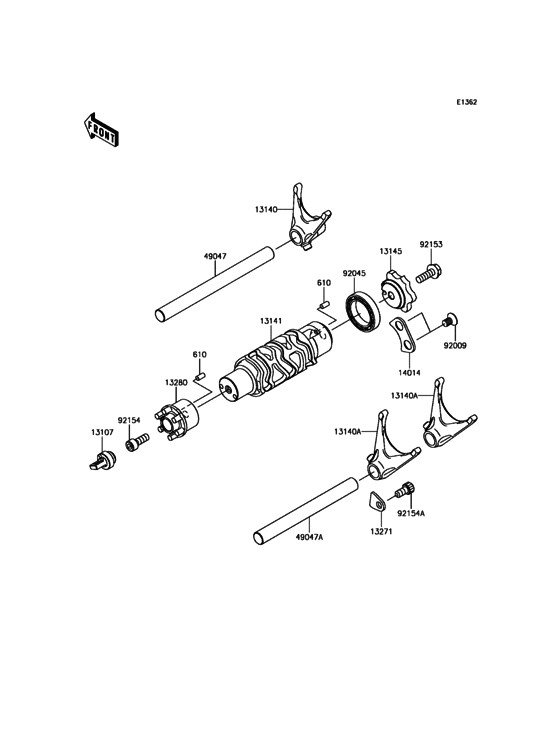Gear Change Drum/Shift Fork(s)