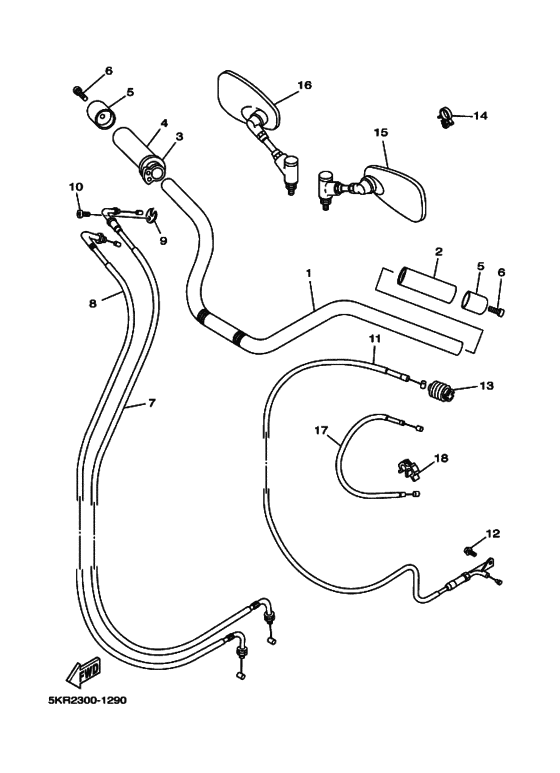 Steering handle & cable