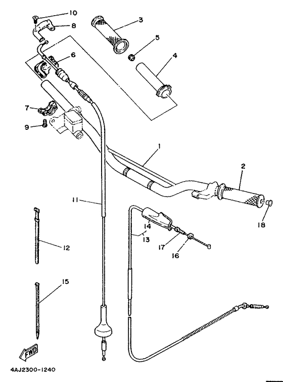 Steering handle & cable
