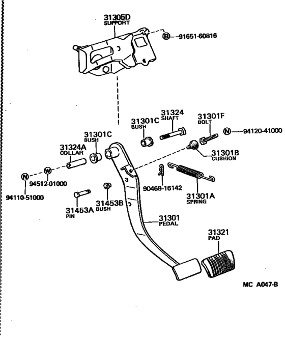Clutch Pedal & Flexible Hose