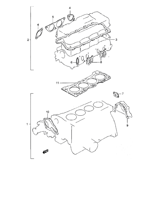 Engine gasket set