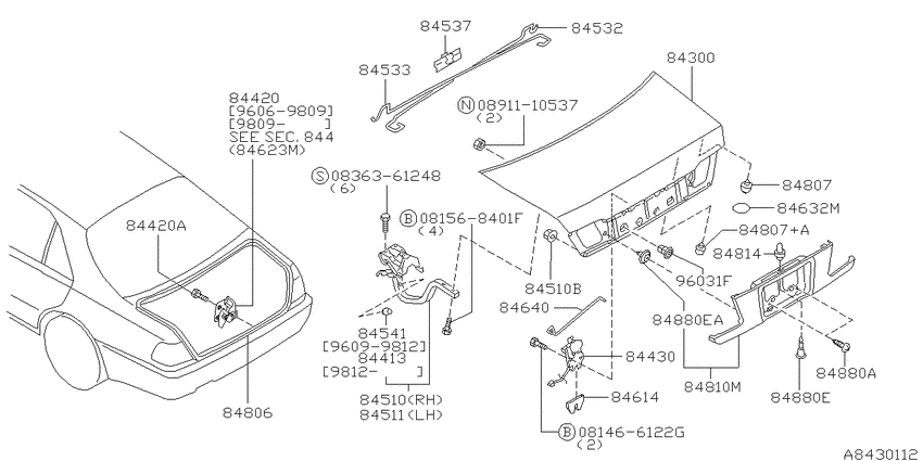 Trunk lid & fitting