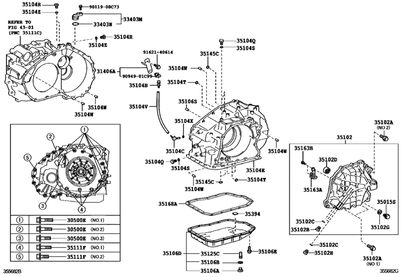 Transmission Case & Oil Pan (Atm)