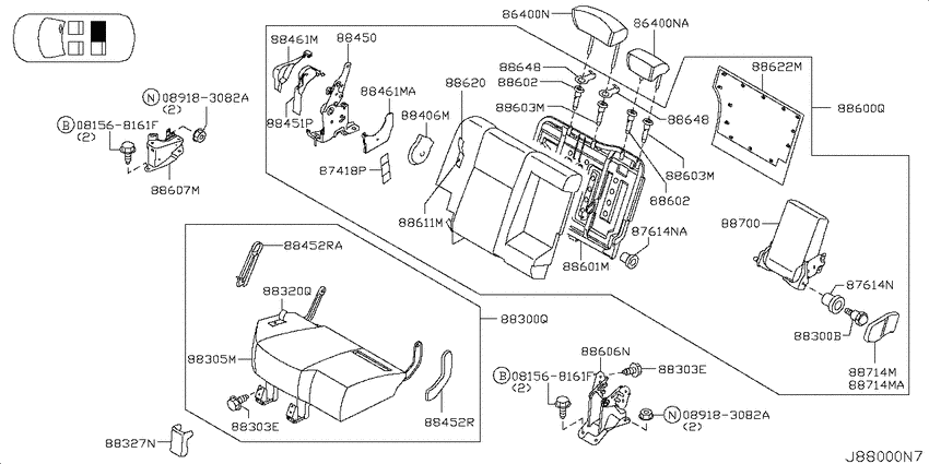 Rear seat