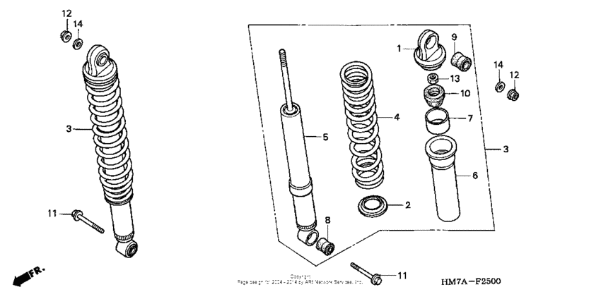 Rear shock absorber