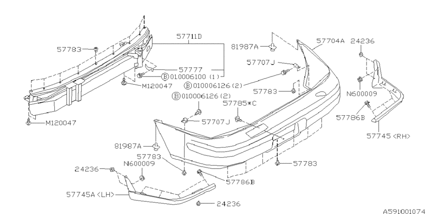 Rear bumper