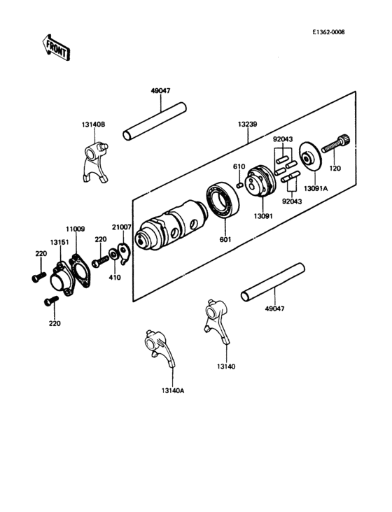 Change drum/shift fork