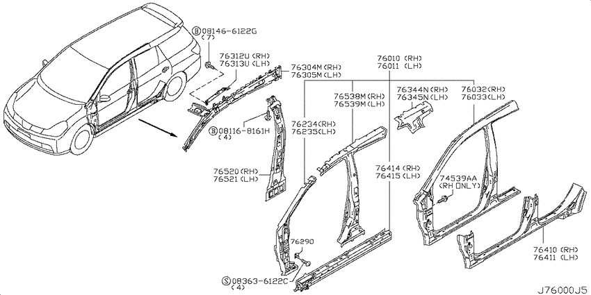 Body side panel