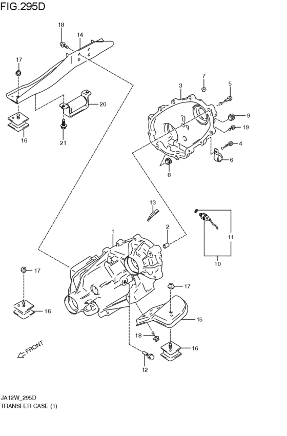 transfer case for 1995 1997 Suzuki JIMNY JA12W Japan sales region
