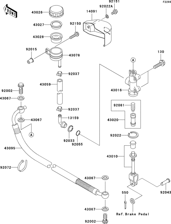 Rear master cylinder