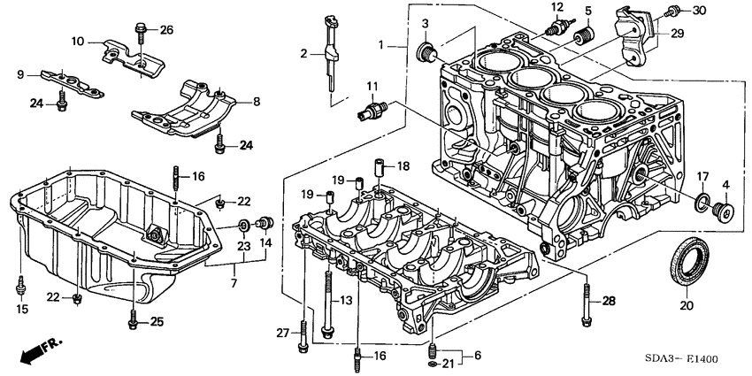Cylinder block/oil pan